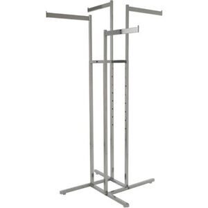 6’ Adjustable Straight 4 Arm Garment Rack